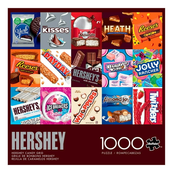 Buffalo Games Hershey Candy Grid 1000-Piece 26.75 x 19.75-Inch Interlocking Jigsaw Puzzle for Adults Ages 14 