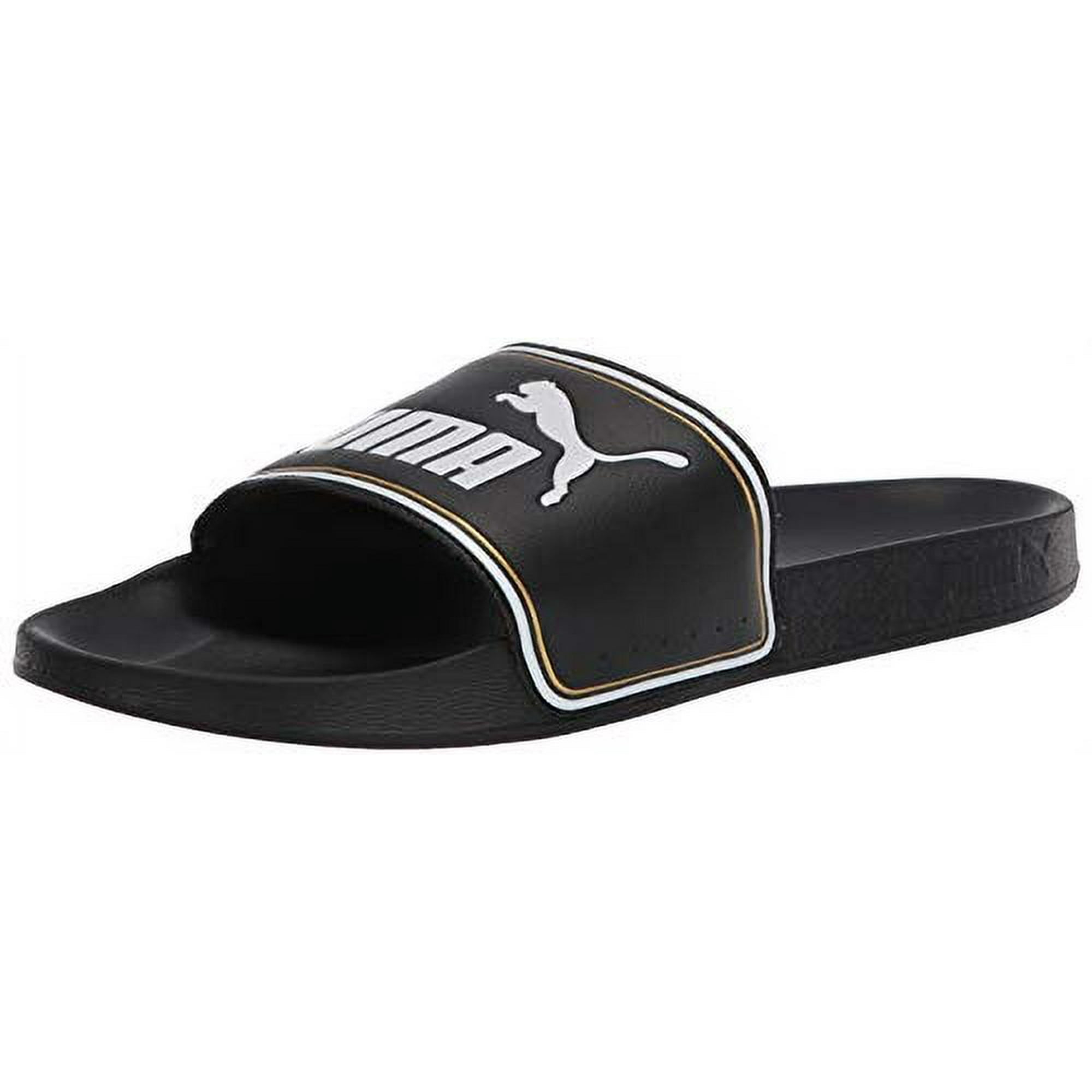 Black puma sandals deals