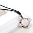 thumbnail image 6 of Anjiucc Natural Gemstone Smoked Quartz Hexagonal Pendant Necklace with Adjustable Rope 30 inches, Male and Female Necklace, 6 of 6