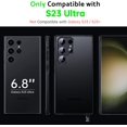 thumbnail image 7 of Mist Series Designed for Samsung Galaxy S23 Ultra Case, [Support Wireless Charging] Slim Silicone Case for S23 Ultra 6.8 inch, Black, 7 of 7