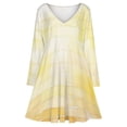 thumbnail image 3 of Yellow Brick Wall, Brick Stone Wall Long Sleeve Dresses For Women Vintage Elegant Party Dress Oversized V-neck Dress S-8XL, 3 of 7