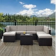 thumbnail image 7 of Crosley Furniture KO70008BR-GY Palm Harbor 8-Piece Resin Wicker Outdoor Sectional Seating Set (Brown/Grey), 7 of 7