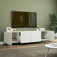 thumbnail image 3 of Modern White Particle Board MDF TV Stand Entertainment Center with Storage and 2 Drawers for 65 Inch TVs, 3 of 12