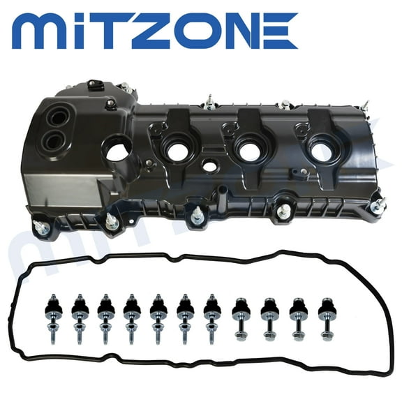 Aluminum Engine Valve Cover Kit Left Compatible with 2011-2017 Ford F150 2011-2017 Mustang 2013-2019 Police Interceptor Sedan  2017-2018 Lincoln Continental 2013-19 MKS MKT MKX MKZ V6 3.5L V6 3.7L