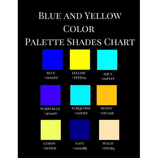 Blue And Yellow Color Palette Shades Chart A Reference Coffee Table