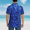 thumbnail image 4 of Kll Men'S Hawaiian Shirt Short Sleeve Button Down Beach Shirts-Blurred Star Snow Christmas, 4 of 7
