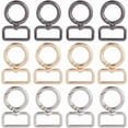 thumbnail image 1 of 1 Box 12Pcs Swivel Snap Clasp Swivel Clips with D Ring Alloy Colored 25.5mm Small Round Circle Spring O Rings Carabiner Hardware Slide Buckles Accessories for DIY Key Lanyard Purse Bag Strap, 1 of 9