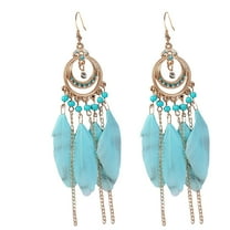 Earrings for Women Vintage Boho Feather Earrings Long Feather Earrings Earrings Bohemian Jewelry for Women
