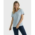 thumbnail image 5 of Hanes Essentials Women's Cotton V-Neck T-Shirt Light Steel S, 5 of 10