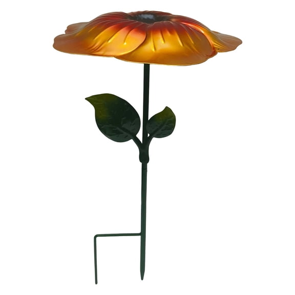 SLYNSHome Metal Plant Umbrellas for Outdoor Orange Small Plants Shade Cover Metal Garden Shade Disk Outdoor Garden Umbrella for Potted Decor