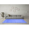 thumbnail image 3 of Ahgly Company Machine Washable Indoor Rectangle Abstract Blue Contemporary Area Rugs, 7' x 9', 3 of 4