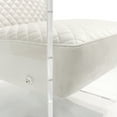 thumbnail image 4 of Pasargad Home Tribecca Modern Acrylic & Velvet Accent Chair in Ivory, 4 of 7