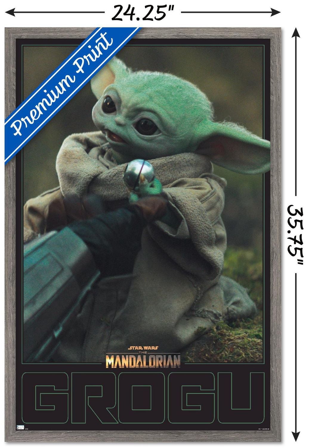 Star Wars: The Mandalorian Season 2 - Grogu Wall Poster, 22.375" x 34" Framed