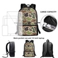 thumbnail image 6 of Yuyamidu Duck Camo Kids Backpack for Boys Girls 8-12 Elementary Middle School Bookbag Large Capacity Backpacks 17 Inch School Bags 5Th Grade Book Bags with 2 Sides Bottle Pockets, 6 of 6