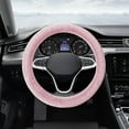 thumbnail image 5 of Winter Plush Steering Wheel Cover, 38cm Soft Fluff for 14-15 inch Wheels, Non-Slip Car Accessory, Improved Grip and Comfort for Cold Weather Driving, 5 of 6