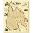 thumbnail image 2 of Walling 20x24 Gold Ornate Wood Framed with Double Matting Museum Art Print Titled - Marion Massachusetts - Walling 1855, 2 of 4