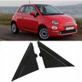 thumbnail image 3 of Cubierta de la bandera del espejo retrovisor de la puerta 1SH17KX7AA Reemplazo de la placa triangular del espejo retrovisor izquierdo derecho para FIAT 500 2012 a 2017 (negro brillante), 3 of 5