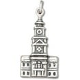 thumbnail image 1 of Sterling Silver 16" .8mm Box Chain Independence Hall Building Pendant Necklace, 1 of 2