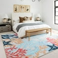 thumbnail image 2 of Softlife Cute Coastal, Nautical & Beach Coral Starfish Area Rug,5' x 8',Beige, 2 of 7
