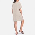 thumbnail image 3 of WILLBEST Vestidos Floreados Para Mujer Cuello En V Color Sólido 2025 Cómodo Casual Vestido Con Botones, 3 of 3