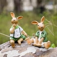 thumbnail image 7 of Dianli Gifts Easter Figurines Resin Bunny Cute Cartoon Rabbit Resin Ornaments Adorable Easter Rabbit Desktop Garden Figurine Cheerful Spring Home Decor Gift for Kids, 7 of 7