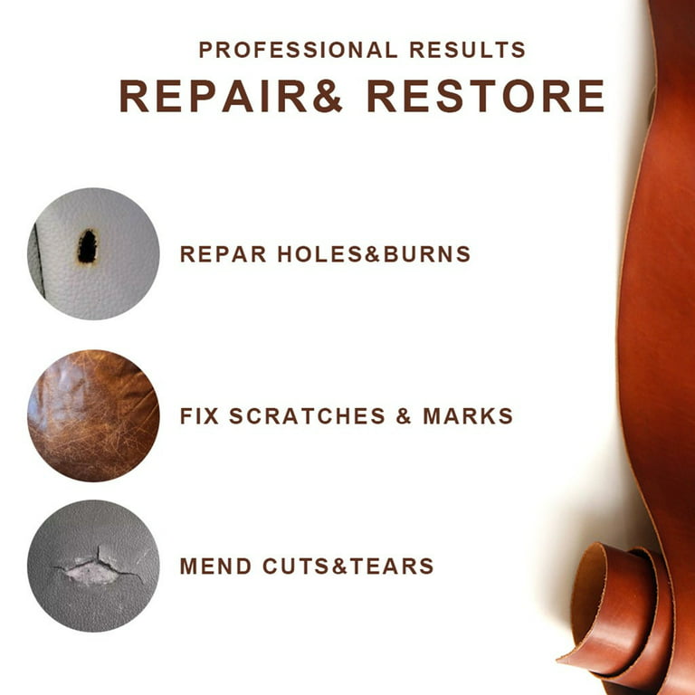 RED Leather Repair Kit for holes, tears, scratches, burns etc in furniture