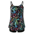 thumbnail image 4 of Daisyyozoid Summer Split Swimwear for Women Swimsuits for Two Piece Bathing Suits Floral Print Tank Tops With Boyshorts Swimming Suits, 4 of 4