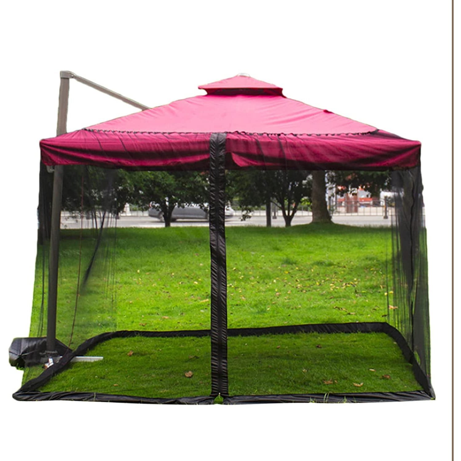 Patio Mosquito Netting, Square Umbrella Mosquito Net, with Adjustable