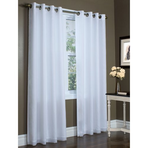 Commonwealth Rhapsody Lined Solid Sheer Grommet Curtain Panel