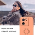 thumbnail image 2 of Compatible with Xiaomi 13T Pro Case Silicone Cute Shockproof Anti-Scratch Xiaomi 13T Pro Phone Case with Ring Kickstand Full Body Protection Cases for Women (Orange), 2 of 14