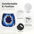 thumbnail image 6 of Lsque Blue Casino Printed Women's Running Shorts with Liner Pockets,Elastic Quick Dry Workout Athletic Gym Yoga Shorts,Womens High Waist Shorts-XX-Large, 6 of 9