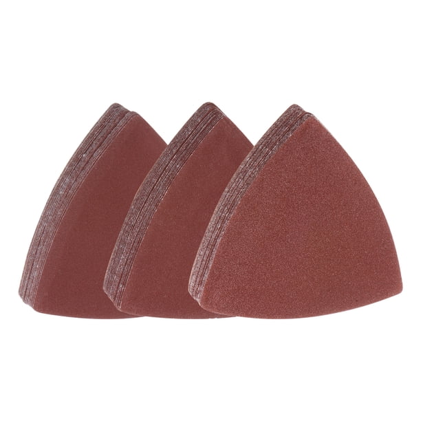 60uds Triangular Gancho y Bucle Lija Papeles 180/240/320 Granos 3-1/8" Ratón Detalle Lijadora Papeles Multiherramienta Hojas Juego (20uds de Cada Grano)