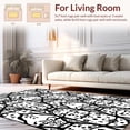 thumbnail image 2 of ODIKA 4'x6' Machine Washable Non-Slip Area Rug, Frontier Dappled Grid Accent High Traffic Rug, Black, 316388, 2 of 7