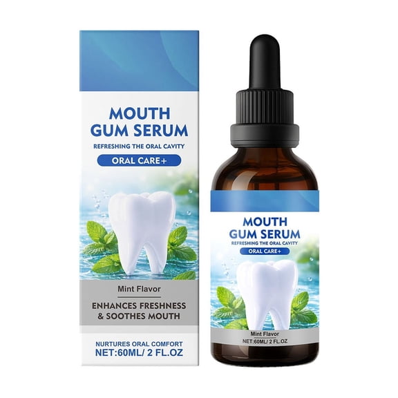 Gum Repair Drops, Effectively Improves Gum Retrieval, Relieves Redness and Inflammation, Promotes Gum Recovery, Provides Long-Lasting Fresh Breath, 60 ml