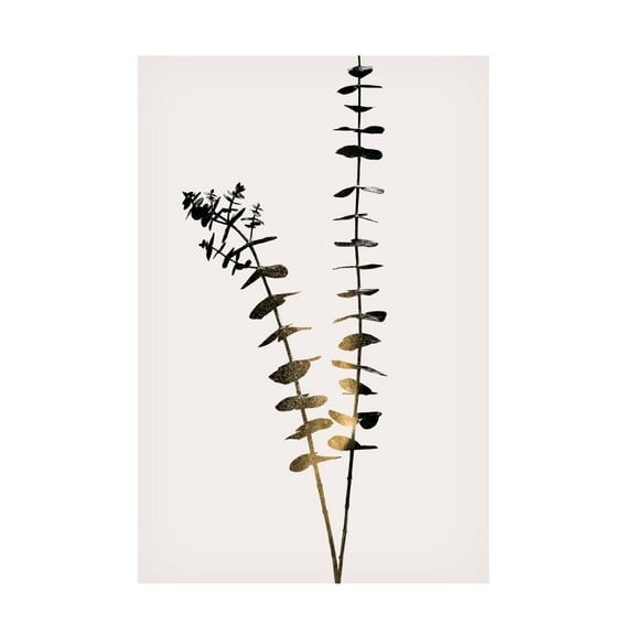 Trademark Fine Art Kubistika Eucalyptus Dark Gold Canvas Wall Art