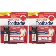 2 Pack - Red Cross Toothache Complete Medication Kit 0.12oz Each