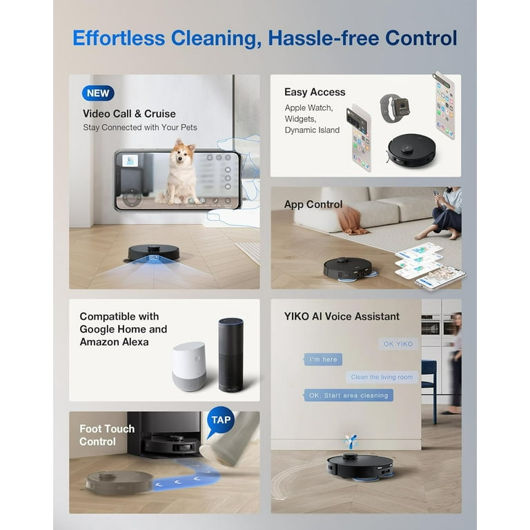 Ecovacs Robotics Ecovacs Amazon Alexa ECOVACS DEEBOT T30S AI Care Robot  Vacuum And Mop AI Instant Re