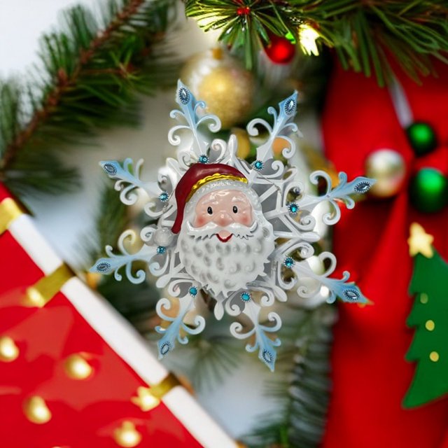 Puntoco Adorno de Papá Noel para árbol de Navidad, colgante para pared, decoración para fiestas, regalo para el hogar