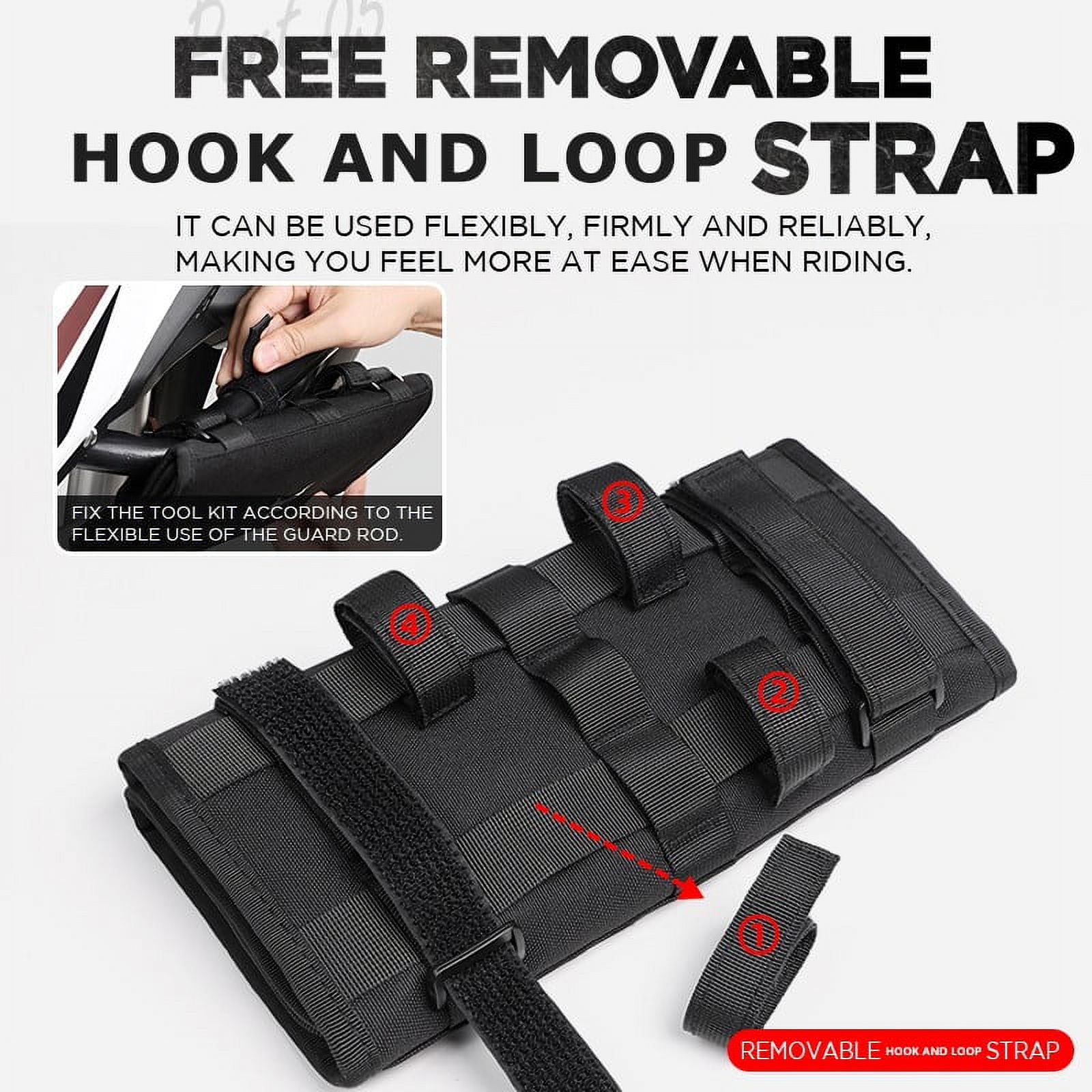 Tool Bag Large Wrench Roll Up Portable Pouch Bag Folding Storage Kit Pockets Kit for Motorcycle/Motocross Riding New