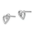 thumbnail image 2 of White Sterling Silver Earring Button Women'S Diamond 8 mm 9, 2 of 4