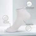 thumbnail image 3 of SereneSimple Women's Thin Mesh Slub Breathable Mid-Cut Socks 5-Pair (White,Medium), 3 of 5