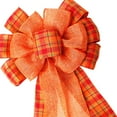 thumbnail image 3 of 4 Pack Red Wreath Bows for Christmas Outdoor Decorations, Striped Ribbons for Crafts, Xmas Holiday Gifts Present Wrapping, 20x10 in, 3 of 12
