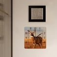thumbnail image 3 of 16 Inch Wall Clock Battery Operated Square Clock Decorative for Office, Kitchen, Outdoor, Living Room，A Beautiful Deer Lovely Art, 3 of 4