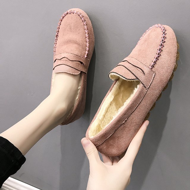 Zapatos de invierno con suela plana y tendón de res, suela suave de algodón, zapatos para embarazadas, zapatos para madres perezosas