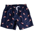 thumbnail image 4 of Mens Swim Trunks Board Shorts Bathing Suits Elastic Waist Drawstring Pizza Large, 4 of 8