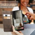 thumbnail image 6 of CaseMe Leather for Samsung Galaxy A34 Case, Flip Wallet Leather Case with Card Holder Magnetic Closure Shockproof Kickstand Protective Phone Cases Cover for Samsung Galaxy A34 6.6-inch,Coffee, 6 of 12