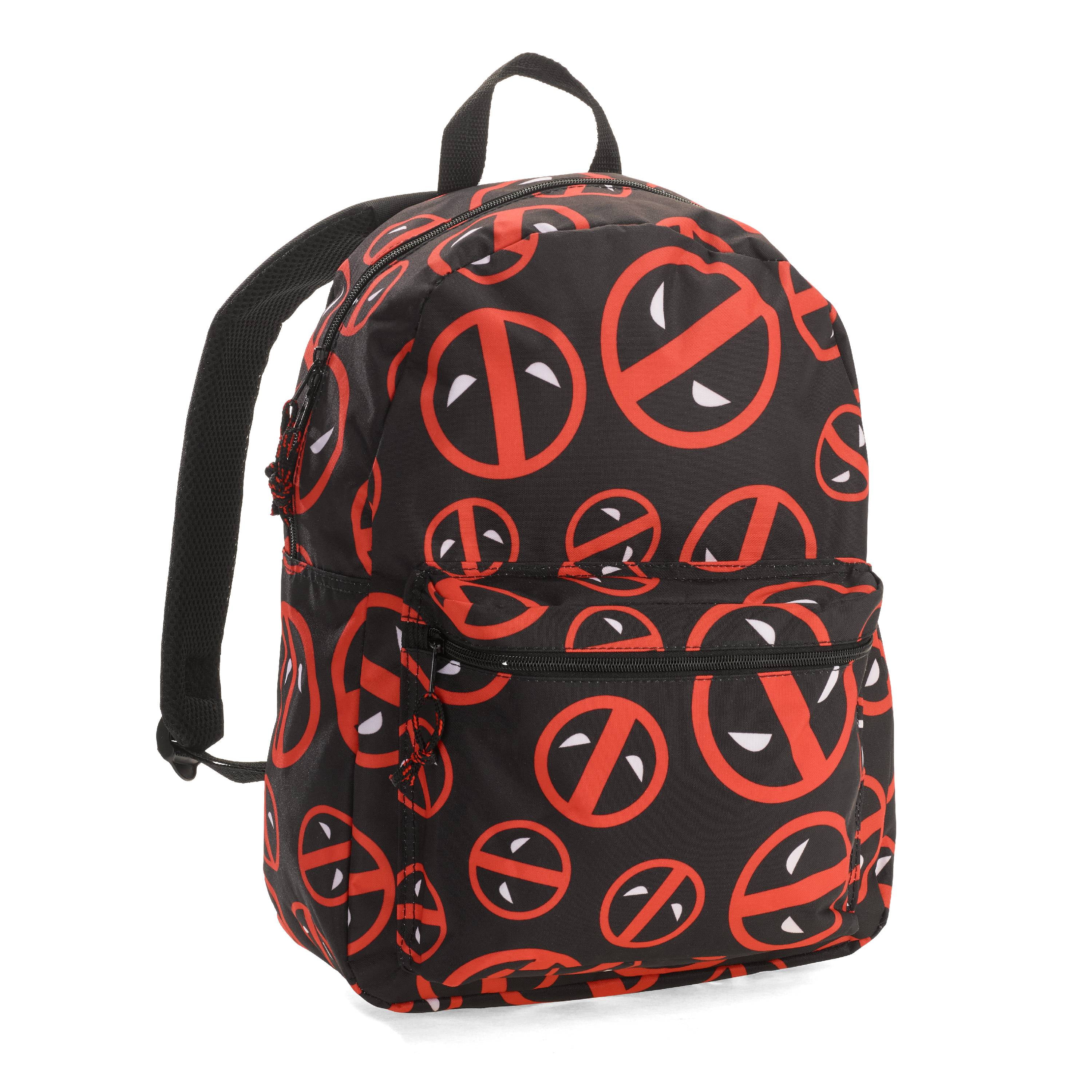 Marvel Deadpool Red and Black Backpack for Boys School Bag