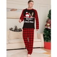 thumbnail image 4 of URMAGIC Matching Family Pajamas Sets Christmas PJS Red Plaid Tee And Pants 2-Piece Fall Winter Clothes Loungewear Sleepwear Set, 4 of 4