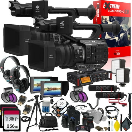 Panasonic AG-UX90 4K/HD Professional Camcorder Intl Model Extreme Vlogging Studio 2.0 - Multi-Camera