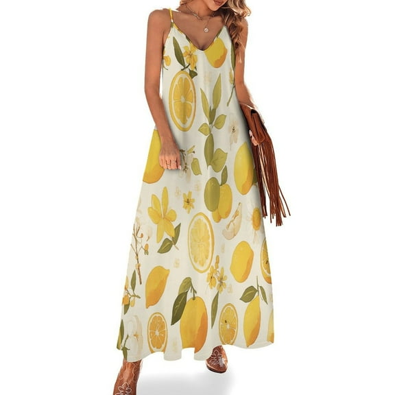 Various Fruits Sleeveless Dress Woman Fashion Long Dresses Women's Summer Suit Dress Summer 2025 Women